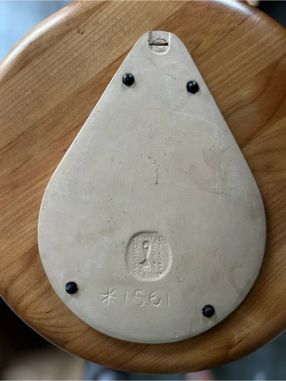 Folkart Bennington Potters 1561 Teardrop Floral Trivet Wall Hanging David Gil
